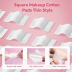 Square Makeup Cotton Pads, 100 Thick and 400 Ultra-Thin, Lint-Free Pads - Image 3