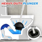 2 in 1 Toilet Plunger and Brush Set, Extended Handle Plunger, Toilet Bowl Brush - Image 3