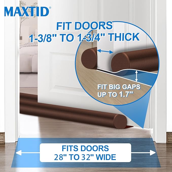 MAXTID 32" Door Draft Stopper Brown Home Essentials - Image 6