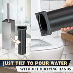 Silver Toilet Brush and Holder Set Stainless Steel – Square Design Toilet Bowl - Image 8