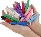 50Pcs Colored Clothes Pins Wooden Clips - Image 5