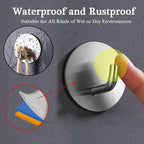 8 Pack Silver Adhesive Wall Hooks, Towel Hooks - Image 3