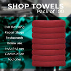 Avalon Towels Cotton Shop Rags – Size 12x14 Inches Cleaning Rags – Absorbent - Image 7