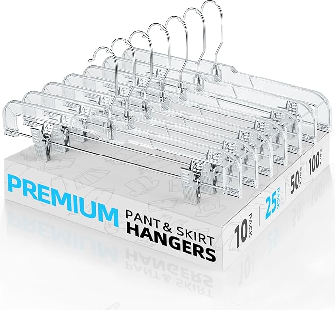 HOUSE DAY Clear Pants Hangers by HOUSEDAY