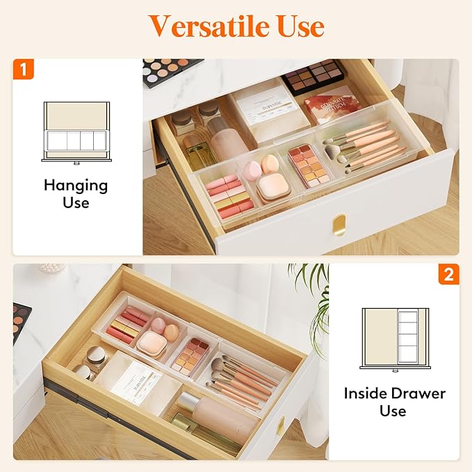 Lifewit Sliding Makeup Drawer Organizer, Fits 13-20" Deep Drawers, Extendable - Image 6