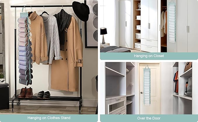 Legging Organizer Storage, T-Shirt Hanging Closet Hanging Clothes Organizer - Image 2
