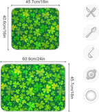 Qilmy St. Patrick's Day Shamrock Dish Drying Mat Water Absorption Tableware - Image 3