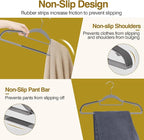 Plastic Hangers 50 Pack, 16.5 in Heavy Duty Clothes Hangers - Image 3