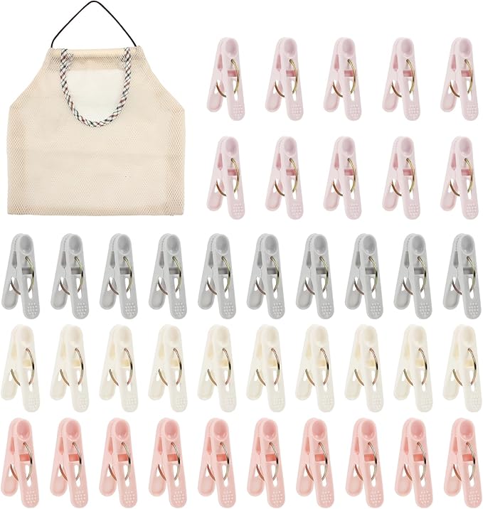 40Pcs Clothes Pegs for Washing Line by QOPAHI