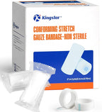 Gauze Rolls Bandages 2" x 4.1yds, Conforming Stretch Gauze Bandage 6 Inch by Kingstar
