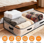 8 Pack Under Bed Storage Bags, 90L Foldable Clear Storage Containers - Image 4