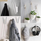 Wood Wall Hooks 4 Pack Coat Hooks Wall Mount White Wooden Hooks - Image 5