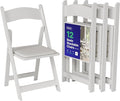 SIMPLEX 12 White Folding Chairs – Resin Stackable Foldable Chairs with Padded Seats – Comfortable White Folding Chairs for Indoor/Outdoor Events – Lightweight Resin Chairs (Set of 12) by Simplex