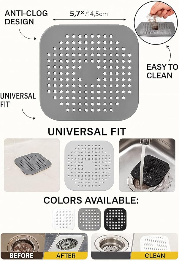 Silicone Drain Protector, 5.7 Inch Flexible Strainer - Image 2