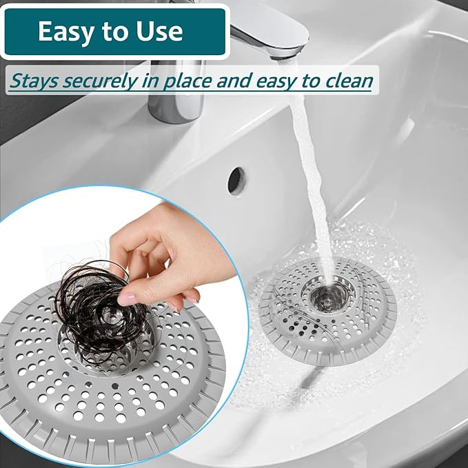3 Pack Bathroom Sink Drain Strainer, Hair Catcher Shower Drain, Shower Drain - Image 6