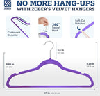 ZOBER Purple Velvet Hangers 50 Pack - Image 3