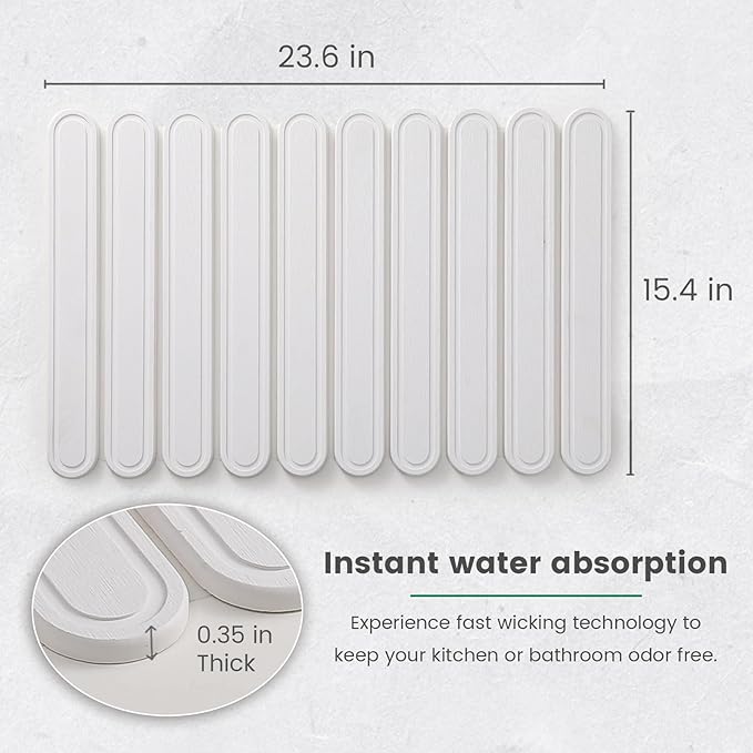 Large Stone Dish Drying Mats for Kitchen Counter, Instant Drying Pad, Fast - Image 7