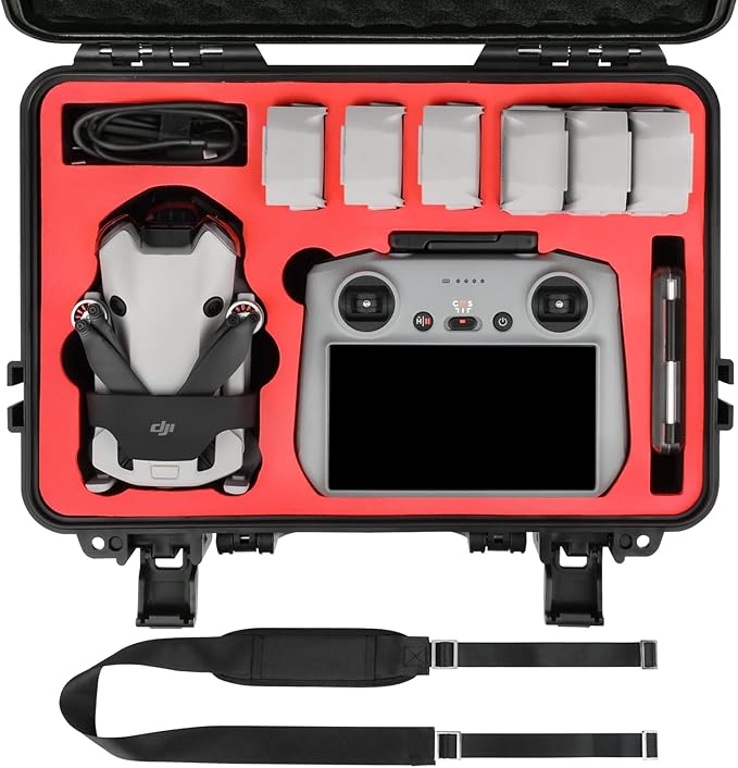 Hard Case for DJI Mini 4 Pro: IP67 Waterproof Carrying Cases for Mini 4/3 Pro/3 by YETEETH