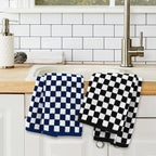 Jacquotha Hand Towels 4 Pack, Cotton Decorative Bathroom Hand Towel & Checkered - Image 3