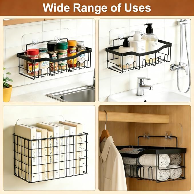 5 Pack Shower Caddy Adhesive Replacement, WaterProof Strong Shower Shelf - Image 6