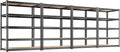 REIBII 2400LBS Storage Shelves 5 Tier Garage Shelving Heavy Duty, Adjustable Metal Shelving, Garage Shelves for Basement, Warehouse, Pantry, Closet, Kitchen 72" H x 35.55" W x 16" D, Black, 4 Pack by REIBII