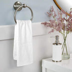 White Hand Towels for Bathroom Wavy Jacquard - Image 4