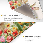 Easter Bunny Dish Drying Mat 18x24 inch Spring Floral Drying Pad Holiday - Image 3