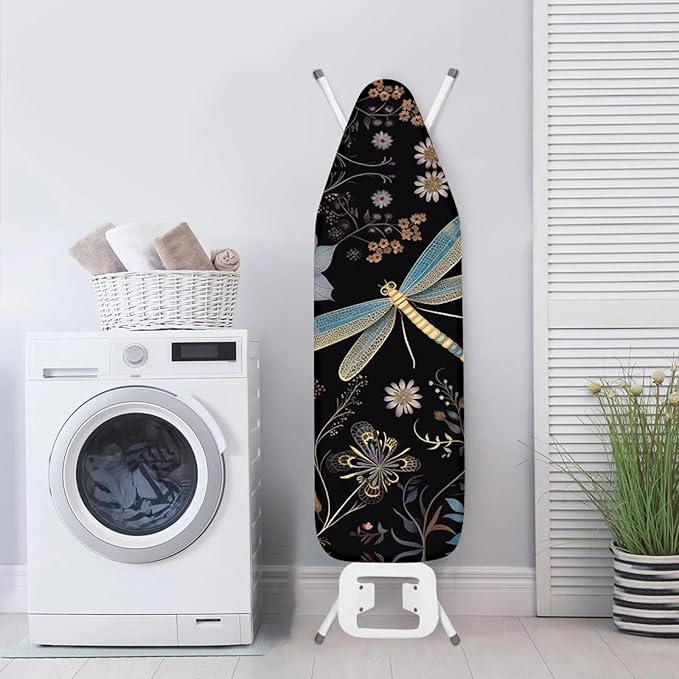 Boho Dragonfly Iron Board Pad, Elastic Edge Ironing Board Cover, Full Size - Image 4