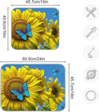 Blooming Sunflowers Dish Drying Mat Super Absorbent Drying Mat Large Coffee Mat - Image 3