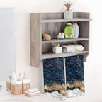 HAISUKA Blue & Gold Marble Lightweight Bath & Kitchen Towels - Image 5
