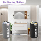 2Pcs Large Laundry Hamper for Adult, 95L Folding Clothes Basket - Image 4