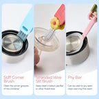Generic 3 in 1 Cup Lid Cleaning Brush, Nylon Bristles, 2 Pack - Image 4