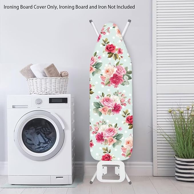 Flower Print Cover for Ironing Board 15x54 Inch Standard Size Flower Print Iron - Image 3