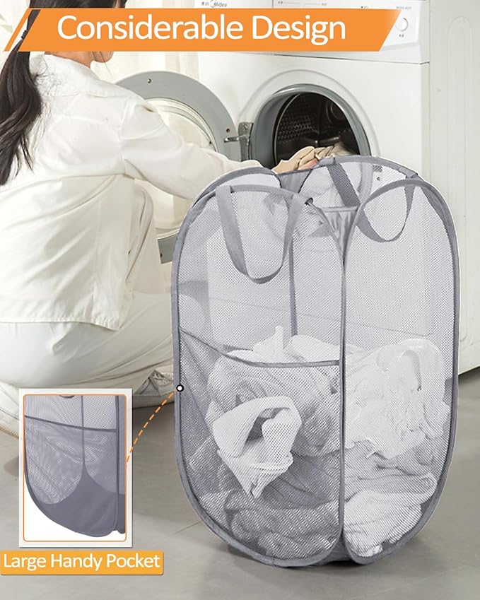 Durable Collapsible Laundry Baskets, Foldable Laundry Hamper - Image 6