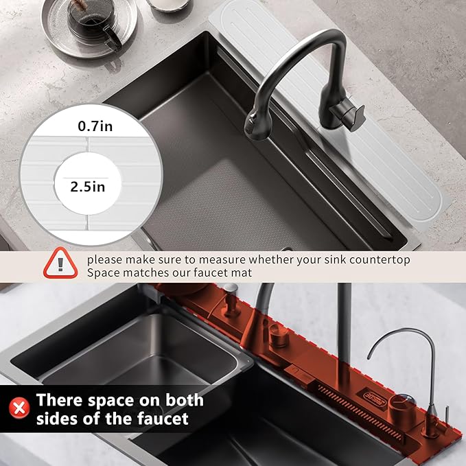 Stone Faucet Mat for Kitchen Sink, Diatomite Fast Drying Absorb Moisture Tray - Image 3