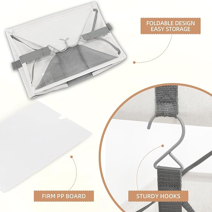 STORAGE MANIAC 2-Shelf Hanging Closet Organizer, Cloth Hanging Closet Shelf - Image 5
