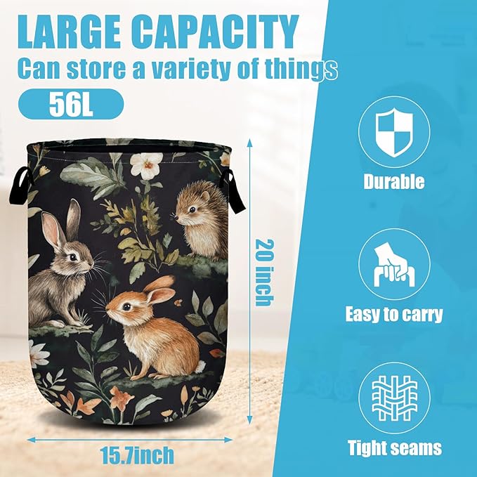 Cute Animal Laundry Basket, Laundry Hamper Collapsible Oxford Cloth - Image 2