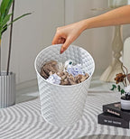 Small Metal Trash Can Wastebasket, Decorative Honeycomb Garbage Can Waste Basket - Image 9