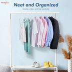 HOUSE DAY White Plastic Hangers 16 Pack, Space Saving Coat Hanger, Clothes - Image 7