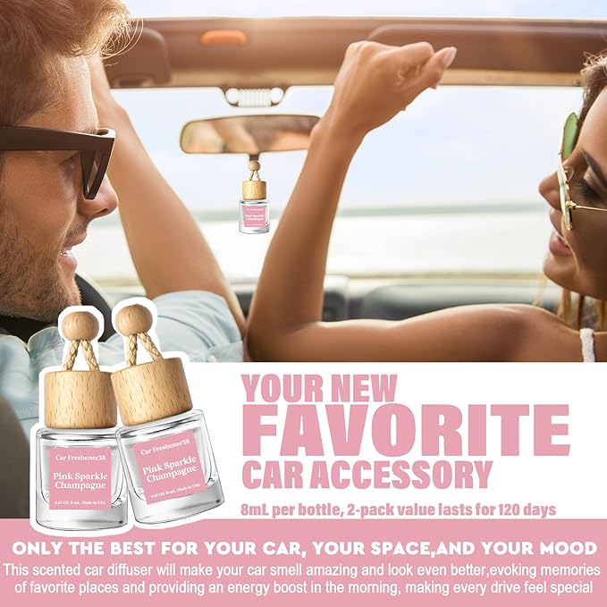 HoogaLife Car Air Freshener Diffuser 2 Pack Hanging Air Freshener Diffuser - Image 4