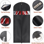 Univivi Garment Bag Suit Bag for Storage and Travel 60 inches, Lightweight - Image 3