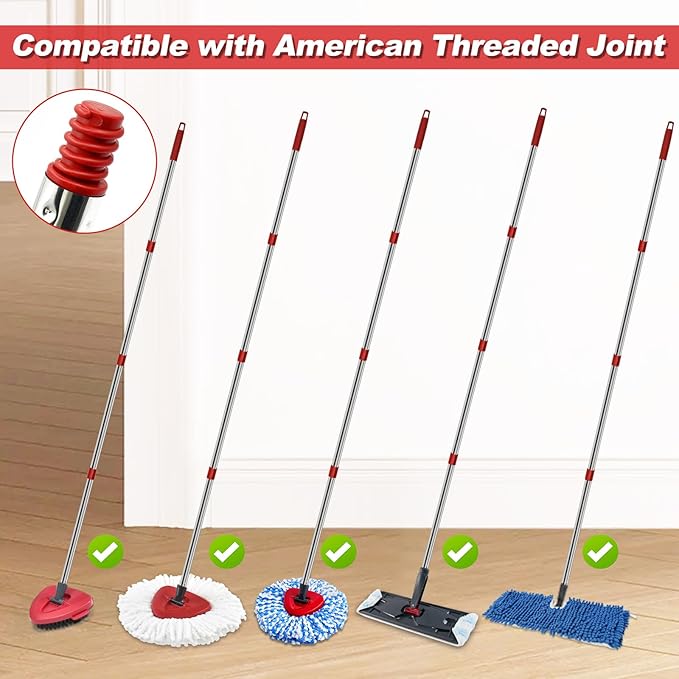 4 Section Spin Mop Replacement Handle - Image 4