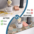 Geometry Blocks Sink Faucet Absorbing Mat Glitter Geometry Super Absorbent Fast - Image 6