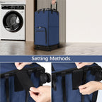 Bukere Extra Large Rolling Laundry Basket - Image 3
