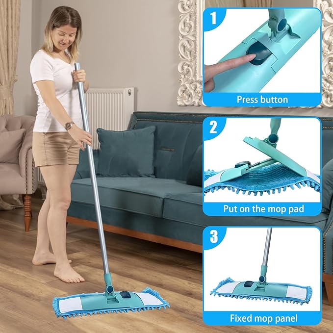 4PCS 16'' Microfiber Dust Mop Pads Compatible - Image 7