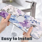 Lavender Flowers Kitchen sink faucet pad, strong water absorption, anti slip - Image 6