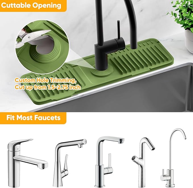 17.7'' Faucet Mat for Kitchen Sink Splash Guard Folding Kitchen Sink Faucet Mat - Image 6