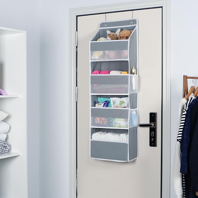 Univivi 4-Shelf Door Hanging Organizer Baby Door Storage Wall Mount Storage - Image 5