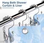 Titanker Shower Curtain Hooks Rings, Rust Resistant Metal Double Glide Shower - Image 4