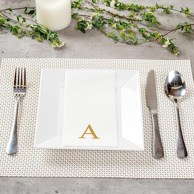 Luxenap 15.8 X 7.9 Inch Linen-Feel Guest Towels, 2000 Lettered Hand Towels - Image 3
